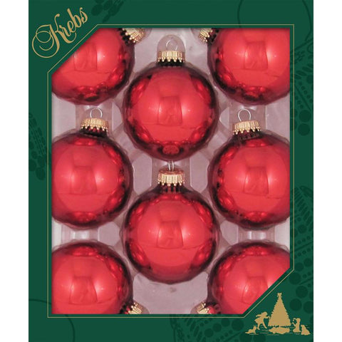 Christmas by Krebs Christmas Red Ball Ornament, Pack of 12