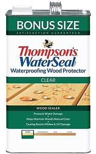Thompson's WaterSeal TH.090001-03 Wood Sealer, Transparent, Liquid, Clear, 1.2 gal, Pack of 4
