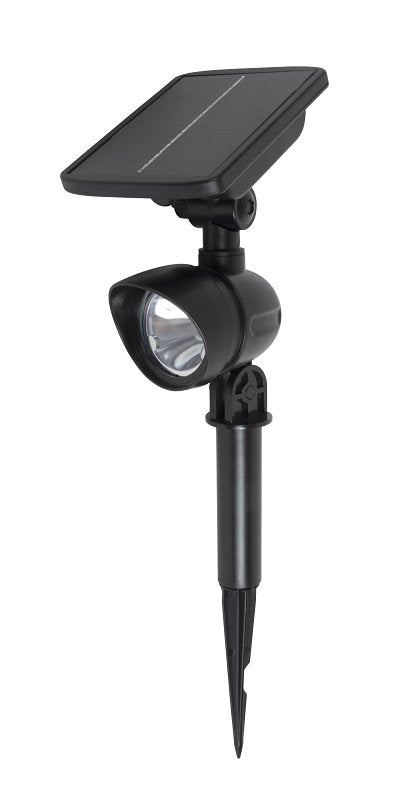 Boston Harbor 26079 Solar Spotlight, Li-Ion Battery, 18650 Battery, 7-Lamp, Plastic Fixture, Black, Pack of 6