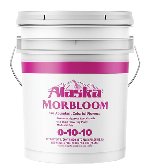Alaska 100099472 Morbloom Fertilizer, 5 gal Bucket, Liquid, 0-10-10 N-P-K Ratio