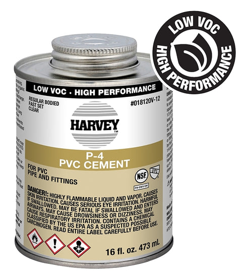 Harvey 18120V-12 Regular-Bodied Fast Set Cement, 16 oz Can, Liquid, Clear