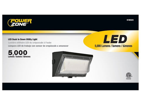 BELL LINK CL-WLS5000 Wall Pack, 32 W, 120 V, LED, 5000 Lumens, 3000, 4000, 5000 K, Plastic