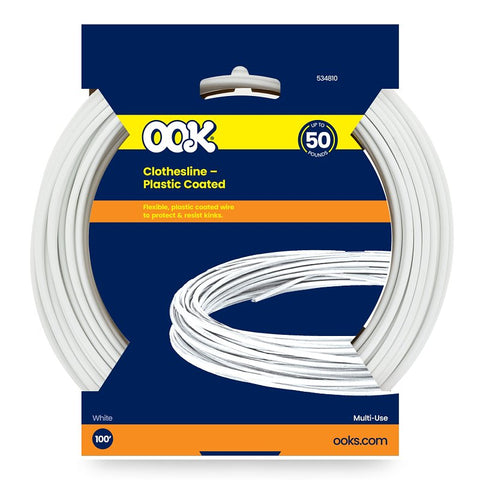 Hillman 50146 Clothesline, 100 ft L, White, Pack of 8