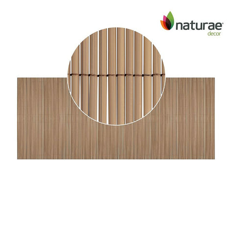 naturae decor SCR7-4096OK Privacy Screen, 96 in W, 1/4 in D, 40 in H, 1-Panel, PVC Panel, Oak
