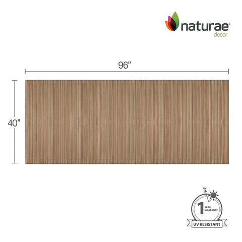 naturae decor SCR7-4096OK Privacy Screen, 96 in W, 1/4 in D, 40 in H, 1-Panel, PVC Panel, Oak