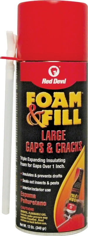 Red Devil Shell Box Red Devil 0909 Triple Expanding Foam Sealant, Champagne, 12 oz Aerosol ...