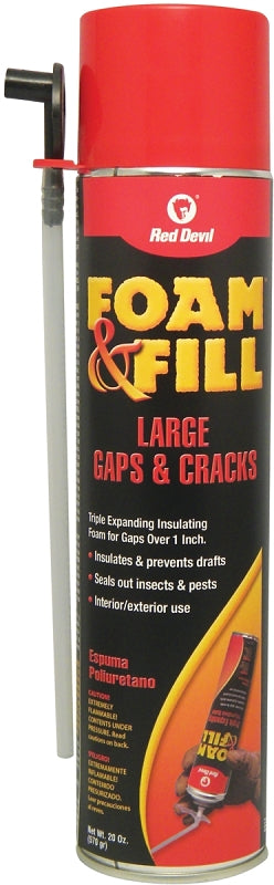 Red Devil 0912 Triple Expanding Foam Sealant, Champagne, 20 oz Aerosol Can