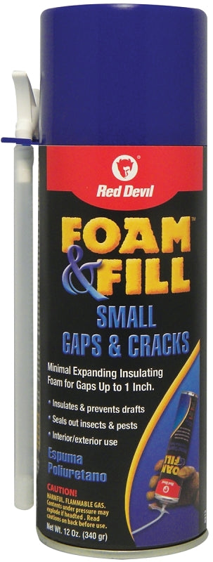 Red Devil 0913 Minimal Expanding Foam Sealant, Champagne, 12 oz Aerosol Can