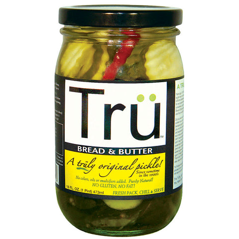 Tru Pickles Bread & Butter Pickles 16 oz. Jar