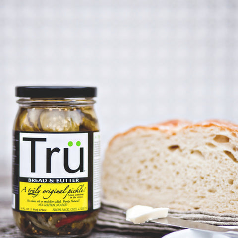 Tru Pickles Bread and Butter Pickles 16 oz Jar, Pack of 6