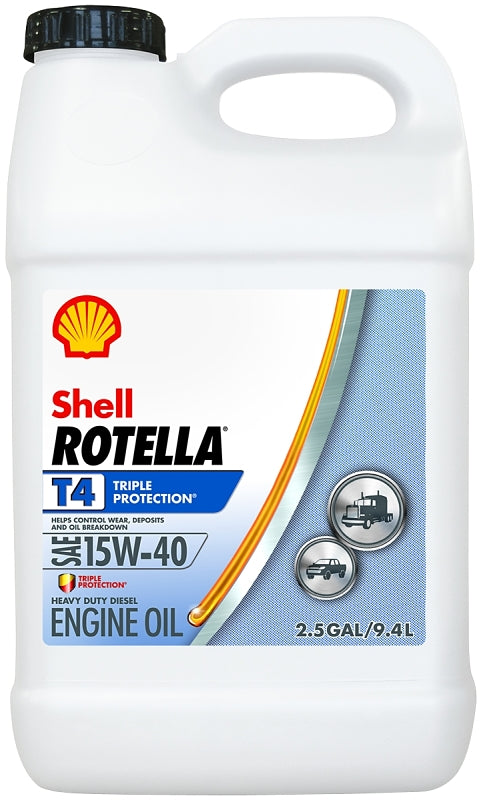 Shell Rotella T4 550045127 Engine Oil, 15W-40, 2.5 gal Jug, Pack of 2 ...