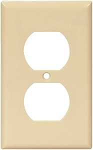 Arrow Hart 2000 Series 2132V-BOX Wallplate, 4-1/2 in L, 2-3/4 in W, 1-Gang, Thermoset, Ivory, High-Gloss, Pack of 25