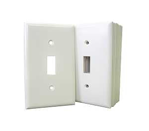 Eaton 2134W-JP Wallplate, Standard-Size, 4-1/2 in L, 2-3/4 in W, 1-Gang, Thermoset, White, High-Gloss