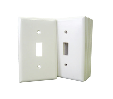 Eaton 2134W-JP Wallplate, Standard-Size, 4-1/2 in L, 2-3/4 in W, 1-Gang, Thermoset, White, High-Gloss
