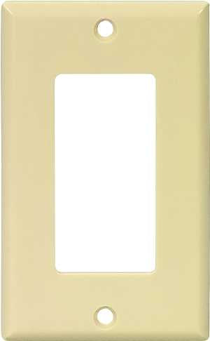 EATON 2151V-BOX Wallplate, 4-1/2 in L, 2-3/4 in W, 1 -Gang, Thermoset, Ivory, High-Gloss
