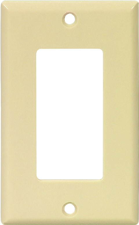 EATON 2151V-BOX Wallplate, 4-1/2 in L, 2-3/4 in W, 1 -Gang, Thermoset, Ivory, High-Gloss