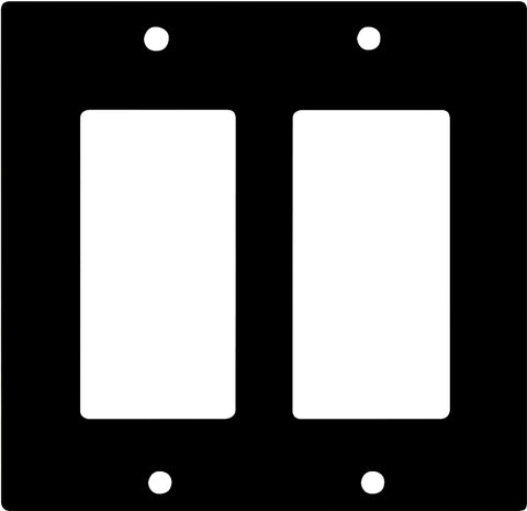 Eaton 2152BK-BOX Wallplate, 4-1/2 in L, 4.56 in W, 2-Gang, Thermoset, Black, High-Gloss, Pack of 10