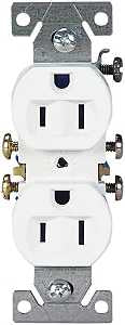 Eaton Wiring Devices 270W Duplex Receptacle, 15 A, 2-Pole, 5-15R, White