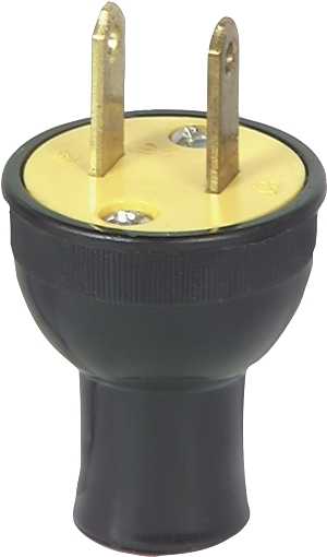 Eaton Wiring Devices 3123BK-BOX Electrical Plug, 2 -Pole, 15 A, 125 V, NEMA: NEMA 1-15, Black, Pack of 25