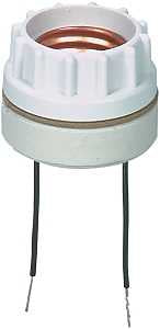 Eaton Wiring Devices 609-BOX Lamp Holder, 250 VAC, 660 W, Porcelain Housing Material, White