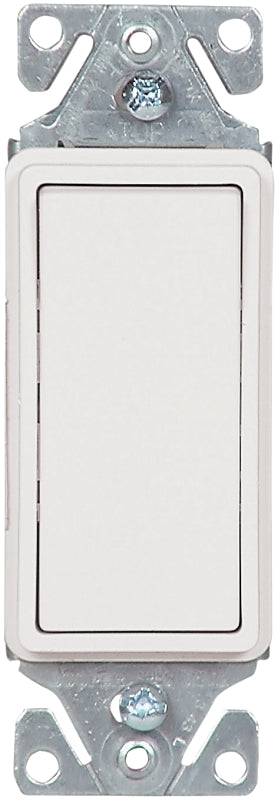Eaton Wiring Devices 7500 Series 7501W-C Rocker Switch, 15 A, 120/277 V, SPST, Lead Wire Terminal, White, 2-Pole