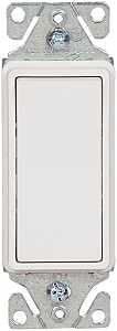 Eaton Wiring Devices 7500 Series 7503W-C Rocker Switch, 15 A, 120/277 V, 3-Way, White, Pack of 10