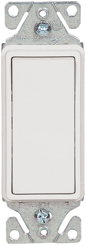 Eaton Wiring Devices 7500 Series 7503W-C Rocker Switch, 15 A, 120/277 V, 3-Way, White, Pack of 10