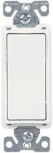 Eaton Cooper Wiring 7504W-BOX Rocker Switch, 120/277 V, Strap Mounting, Thermoplastic, White