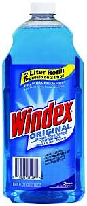 Windex 00128 Glass Cleaner, 2 L Bottle, Liquid, Floral, Blue