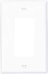 Eaton Wiring Devices PJ26W Wallplate, 4-7/8 in L, 3-1/8 in W, 1 -Gang, Polycarbonate, White, High-Gloss