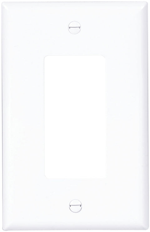 Eaton Wiring Devices PJ26W Wallplate, 4-7/8 in L, 3-1/8 in W, 1 -Gang, Polycarbonate, White, High-Gloss