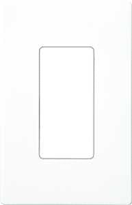 Eaton Cooper Wiring PJS PJS26W Wallplate, 4-7/8 in L, 3-1/8 in W, 1 -Gang, Polycarbonate, White, High-Gloss