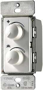 Eaton Wiring Devices RDC25-W-K Fan/Light Control, 1-Pole, 2.5 A, 120 V, White