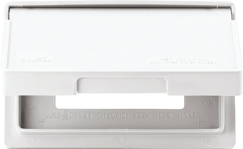 Eaton Wiring Devices S3966W-SP Cover, 7 in L, 4-7/8 in W, Rectangular, Thermoplastic, White, Electro-Plated
