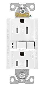 Eaton Wiring Devices TRSGF15W-BOX/TRVG GFCI Duplex Receptacle, Nylon, White, 2-Pole, 15 A, 125 V, 60 Hz
