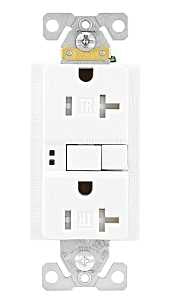 Eaton TRGF20W-SPL GFCI Receptacle, 125 V, 20 A