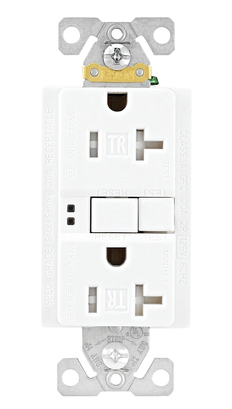 Eaton TRGF20W-SPL GFCI Receptacle, 125 V, 20 A