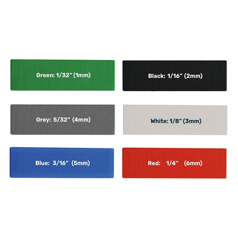 Broadfix FS60A-US Flat Shim, 1-1/8 in L, 4 in W, Polypropylene, Assorted