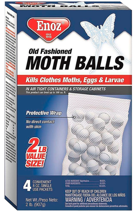Enoz E62.12 Moth Ball, 32 oz Box, Tablet