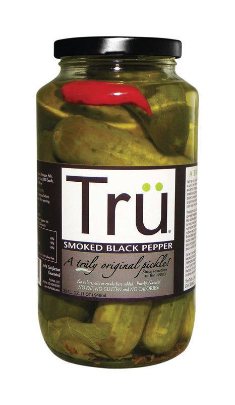 Tru Pickles Smoked Black Pepper Pickles 32 oz. Jar