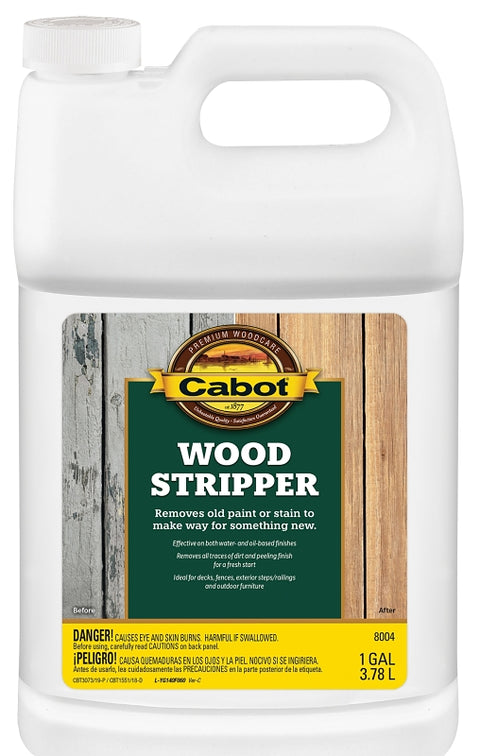 Cabot 140.0008004.007 Oil-Based Stripper, Liquid, Clear Green, 1 gal, Pack of 4