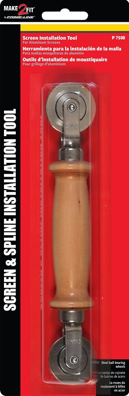 Make-2-Fit P 7508 Series Screen Rolling Tool, For: 0.13 to 0.18 Dia Spline, Standard-Duty, Steel Blade, Wood Handle
