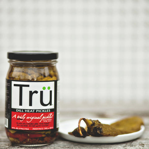 Tru Pickles Dill Heat Pickles 16 oz Jar, Pack of 6
