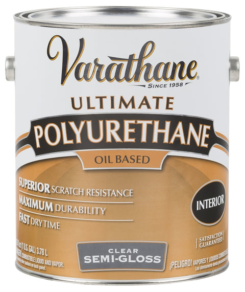 Varathane 6032 Polyurethane, Semi-Gloss, Liquid, Clear, 1 gal, Can, Pack of 2
