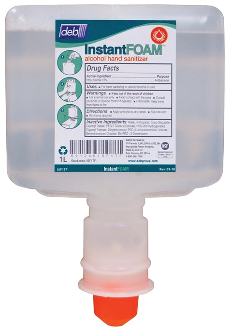 North American Paper IFS1TF Hand Sanitizer, Liquid, Colorless, Alcohol, 1000 mL, Cartridge