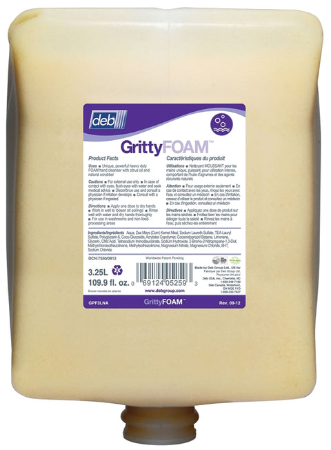 North American Paper GPF3LNA Hand Soap, Liquid, Beige Yellow, Characteristic, 3.25 L