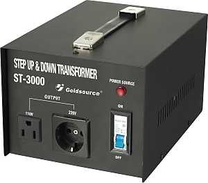 Goldsource ST Series ST-3000 Step Up and Step Down Transformer, 1-Phase, 220/240 V Secondary, 50 to 60 Hz