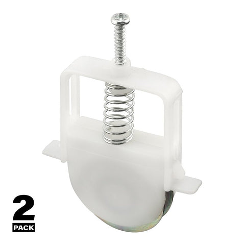Prime-Line B 631 Adjustable Roller Assembly, Top/Bottom Mounting, 1 in Dia Roller, 1/4 in W Roller, Steel Roller
