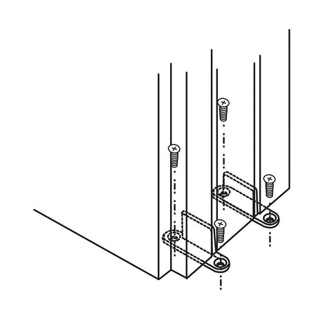 Prime-Line N 6567 Door Guide, Plastic, Floor