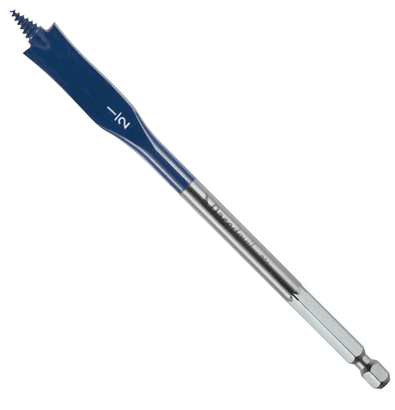 Bosch Daredevil DSB1005 Spade Drill Bit, 1/2 in Dia, 6 in OAL, 1-Flute ...